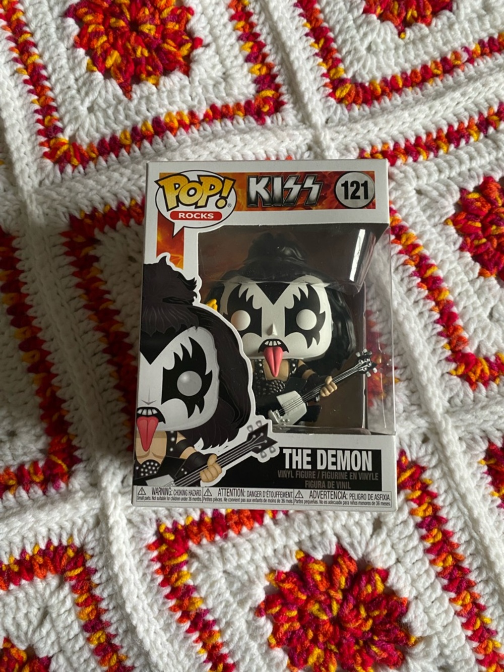 Funko Pop! Rocks KISS The Demon Vinyl Figure - Black, White & Red Accents